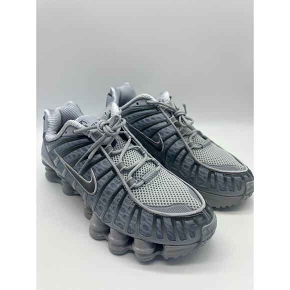 Nike Shox TL Men's Size 8 Wolf Grey Iron Grey Running Shoes AV3595-015 - Picture 11 of 16